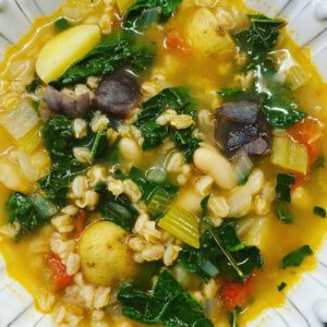 Farro, Potato and Rosemary Soup