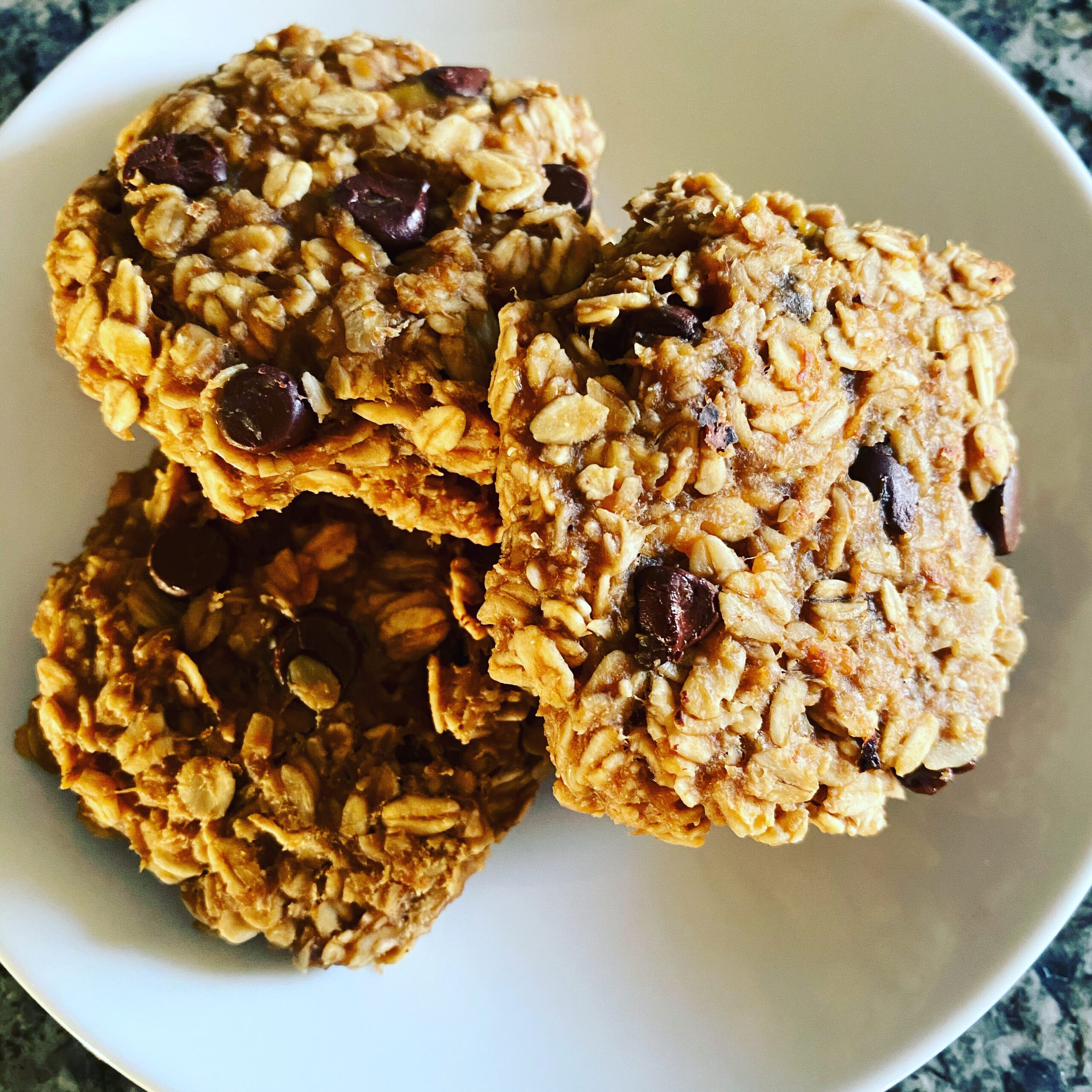 3 Three-Ingredient Cookies served on a white plate.